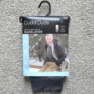 NWT 2XL Cuddl Duds Baselayer Waffle Thermal Charcoal Gray Active Pants NEW